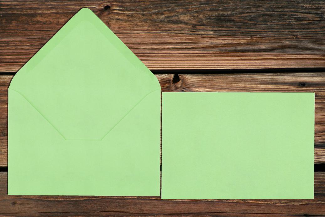 Briefhüllen 110x156 mm Nassklebend Frühlingsgrün 120 g/qm